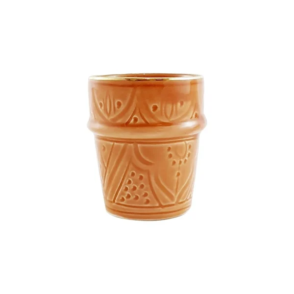 Chabi Chic Tasse Marsala Et Doré D7.5xh7cm – Beldi Empreinte 1