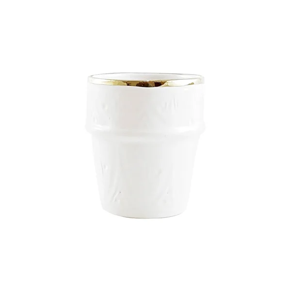 mode Chabi Chic Tasse Blanche, Liseré Doré D7.5xh7cm – Beldi Empreinte 1