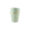 De super promotions disponibles Chabi Chic Tasse Vert Amande, Liseré Doré D8xh11cm – Beldi Empreinte 10