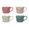 SEMA DESIGN Lot De 4 Tasses à Thé En Grès Multicolore – Cerisia 14