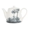 magasin en ligne france SEMA DESIGN Theiere Papaye Du Brazi Blanc Et Gris 85cl En Porcelaine 17