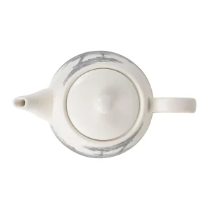 magasin en ligne france SEMA DESIGN Theiere Papaye Du Brazi Blanc Et Gris 85cl En Porcelaine 10