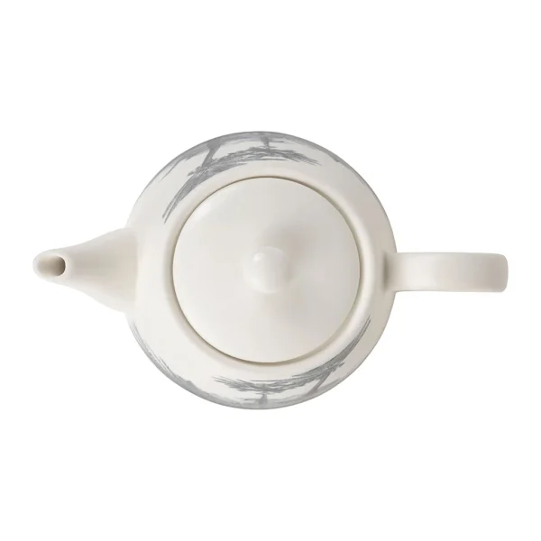 magasin en ligne france SEMA DESIGN Theiere Papaye Du Brazi Blanc Et Gris 85cl En Porcelaine 4