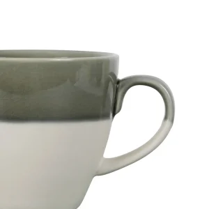 luxe soldes SEMA DESIGN Tasse En Grès Vert De Gris Et Blanc – Crakel 6