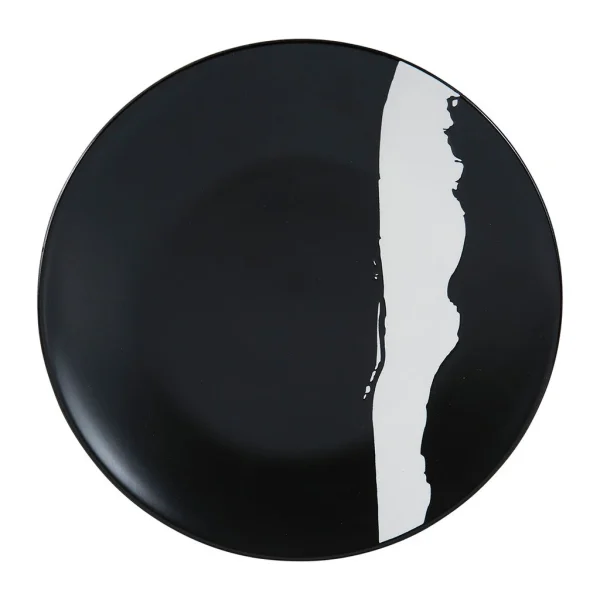 SEMA DESIGN Assiette Plate (lot De 2) Bronze Noir Et Blanche D27 4