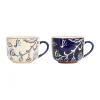 SEMA DESIGN Lot De 2 Tasses En Grès Indigo Et Blanc – Eterra en vente 8