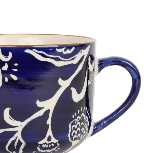 SEMA DESIGN Lot De 2 Tasses En Grès Indigo Et Blanc – Eterra 3