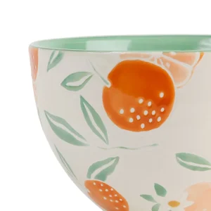 SEMA DESIGN Bol (lot De 2) Retro Summer Orange Et Citron 75cl En Grès 6