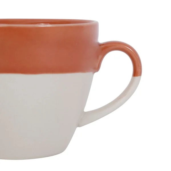 SEMA DESIGN Tasse En Grès Terracotta Et Blanc – Crakel 3