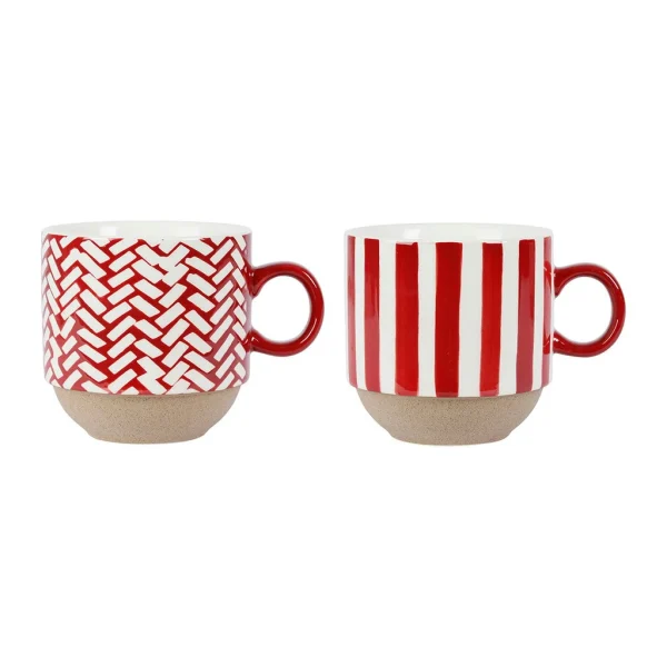 SEMA DESIGN Lot De 2 Tasses à The En Grès Grenat – Indired 1