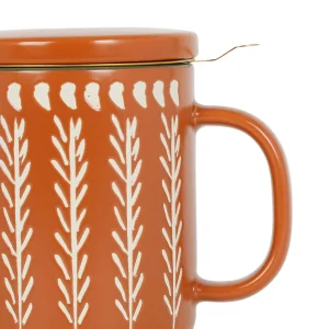 SEMA DESIGN Tisaniere En Grès Avec Filtre Terracotta – Romance Vegetal 7