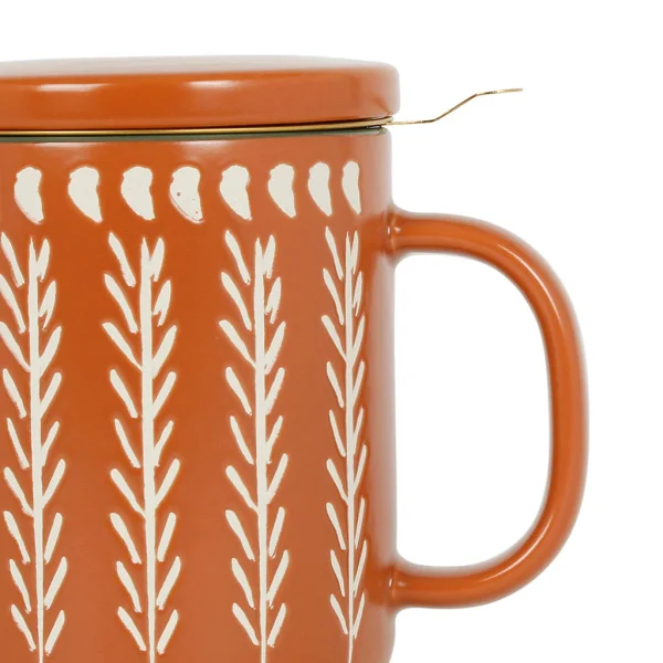 SEMA DESIGN Tisaniere En Grès Avec Filtre Terracotta – Romance Vegetal 3