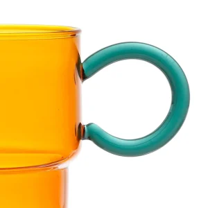 SEMA DESIGN Tasse à Thé En Verre Ambre Et émeraude 33cl – Belle Vie 8