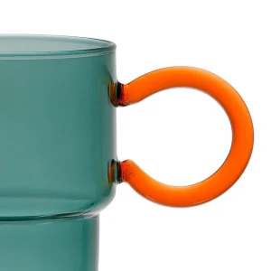 grand choix SEMA DESIGN Tasse à Thé En Verre émeraude Et Terracotta 33cl – Belle Vie 6