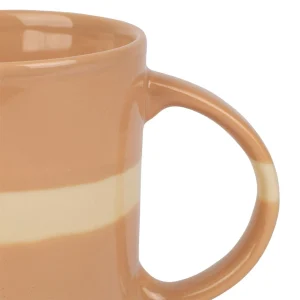 SEMA DESIGN Mugs X3 Terracotta, émeraude Et Corail 37.5cl En Porcelaine – Sweet Leaves 6