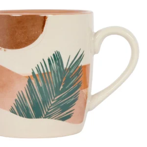 SEMA DESIGN Mugs X2 Terracotta Et Vert 30cl En Porcelaine – Sweet Leaves france en ligne 6