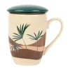 SEMA DESIGN Tisanière Terracotta Et Vert En Porcelaine Avec Filtre 37.5cl – Sweet Leaves à prix promos 8