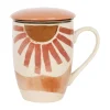 SEMA DESIGN Tisanière Avec Filtre Terracotta 37.5cl En Porcelaine – Sweet Leaves 11