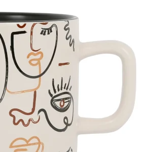 SEMA DESIGN Tasses à Thé X2 Visage Beige Et Brun 37.5cl En Grès – Terre Brulée 6