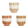 SEMA DESIGN Gobelets X3 Rayés Terracotta 17.5cl En Grès – Madeira 8