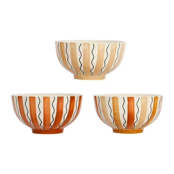 excellents soldes SEMA DESIGN Bols X3 Terracotta 65cl En Grès – Madeira 1