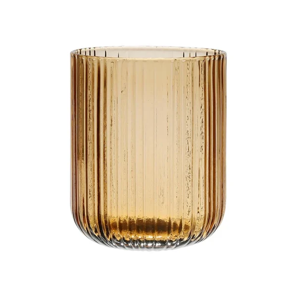 SEMA DESIGN Gobelet Strié Ambre 35cl En Verre – Folky marque pas cher 1