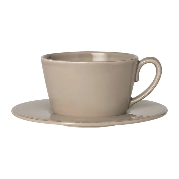 bas prix Côté Table Tasse Et Sous-tasse En Faience Mastic – Constance 1